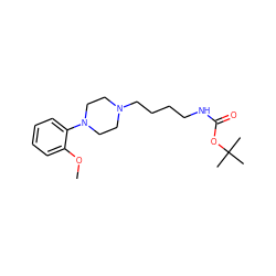 COc1ccccc1N1CCN(CCCCNC(=O)OC(C)(C)C)CC1 ZINC000169327098