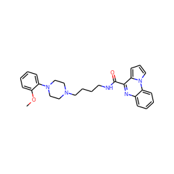 COc1ccccc1N1CCN(CCCCNC(=O)c2nc3ccccc3n3cccc23)CC1 ZINC000013525819