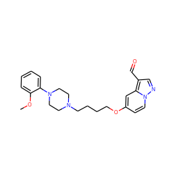COc1ccccc1N1CCN(CCCCOc2ccn3ncc(C=O)c3c2)CC1 ZINC000149989146