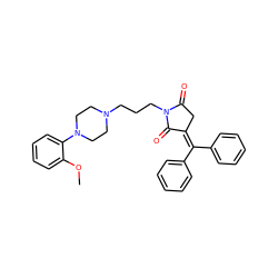 COc1ccccc1N1CCN(CCCN2C(=O)CC(=C(c3ccccc3)c3ccccc3)C2=O)CC1 ZINC000008398986