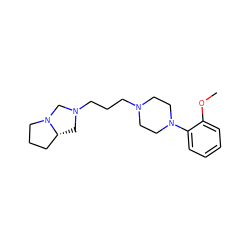 COc1ccccc1N1CCN(CCCN2C[C@@H]3CCCN3C2)CC1 ZINC000019332267