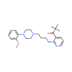 COc1ccccc1N1CCN(CCCNc2ncccc2C(=O)C(C)(C)C)CC1 ZINC000013764478