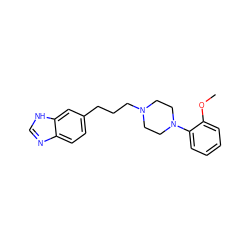COc1ccccc1N1CCN(CCCc2ccc3nc[nH]c3c2)CC1 ZINC000038330534