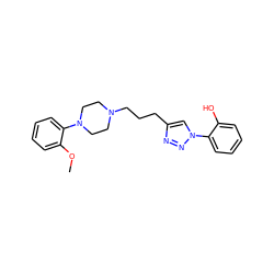 COc1ccccc1N1CCN(CCCc2cn(-c3ccccc3O)nn2)CC1 ZINC000299827313
