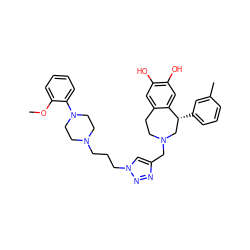 COc1ccccc1N1CCN(CCCn2cc(CN3CCc4cc(O)c(O)cc4[C@H](c4cccc(C)c4)C3)nn2)CC1 ZINC000049744853