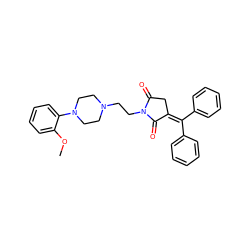 COc1ccccc1N1CCN(CCN2C(=O)CC(=C(c3ccccc3)c3ccccc3)C2=O)CC1 ZINC000053255598