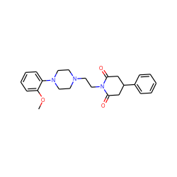 COc1ccccc1N1CCN(CCN2C(=O)CC(c3ccccc3)CC2=O)CC1 ZINC000072176401