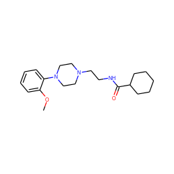 COc1ccccc1N1CCN(CCNC(=O)C2CCCCC2)CC1 ZINC000053151260