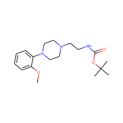 COc1ccccc1N1CCN(CCNC(=O)OC(C)(C)C)CC1 ZINC000114205248