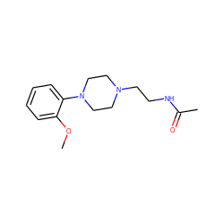 COc1ccccc1N1CCN(CCNC(C)=O)CC1 ZINC000053172846