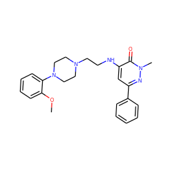 COc1ccccc1N1CCN(CCNc2cc(-c3ccccc3)nn(C)c2=O)CC1 ZINC000013863383