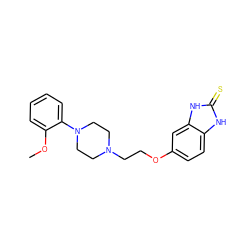 COc1ccccc1N1CCN(CCOc2ccc3[nH]c(=S)[nH]c3c2)CC1 ZINC000052716752