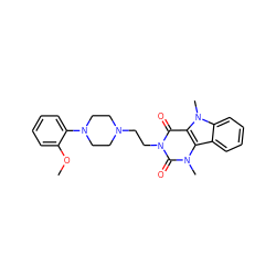 COc1ccccc1N1CCN(CCn2c(=O)c3c(c4ccccc4n3C)n(C)c2=O)CC1 ZINC000002557942