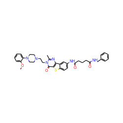 COc1ccccc1N1CCN(CCn2c(C)nc3c(sc4ccc(NC(=O)CCCC(=O)NCc5ccccc5)cc43)c2=O)CC1 ZINC000169327753