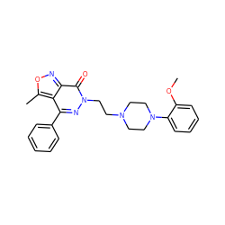 COc1ccccc1N1CCN(CCn2nc(-c3ccccc3)c3c(C)onc3c2=O)CC1 ZINC000013523224