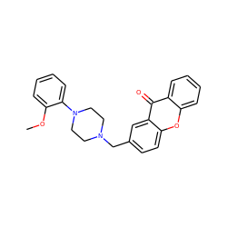 COc1ccccc1N1CCN(Cc2ccc3oc4ccccc4c(=O)c3c2)CC1 ZINC000096927928