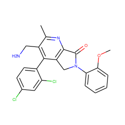 COc1ccccc1N1Cc2c(nc(C)c(CN)c2-c2ccc(Cl)cc2Cl)C1=O ZINC000034804215