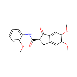 COc1ccccc1NC(=O)[C@@H]1Cc2cc(OC)c(OC)cc2C1=O ZINC000473155082