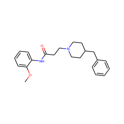 COc1ccccc1NC(=O)CCN1CCC(Cc2ccccc2)CC1 ZINC000022197814