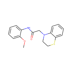 COc1ccccc1NC(=O)CN1CCSc2ccccc21 ZINC000003325718