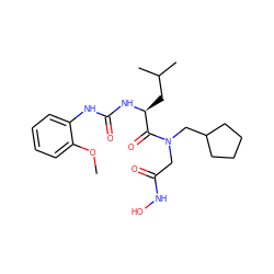 COc1ccccc1NC(=O)N[C@@H](CC(C)C)C(=O)N(CC(=O)NO)CC1CCCC1 ZINC000058534387