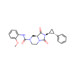 COc1ccccc1NC(=O)N1CCN2C(=O)N([C@H]3C[C@@H]3c3ccccc3)C(=O)[C@@H]2C1 ZINC000072176192