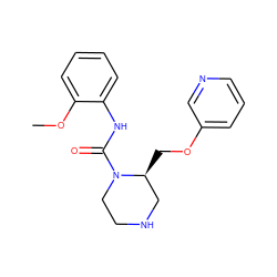 COc1ccccc1NC(=O)N1CCNC[C@@H]1COc1cccnc1 ZINC000114578061