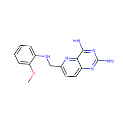 COc1ccccc1NCc1ccc2nc(N)nc(N)c2n1 ZINC000003814929