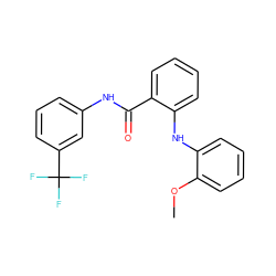 COc1ccccc1Nc1ccccc1C(=O)Nc1cccc(C(F)(F)F)c1 ZINC000199852532