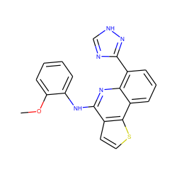 COc1ccccc1Nc1nc2c(-c3nc[nH]n3)cccc2c2sccc12 ZINC000084596978