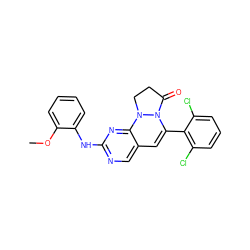 COc1ccccc1Nc1ncc2c(n1)N1CCC(=O)N1C(c1c(Cl)cccc1Cl)=C2 ZINC000036187661