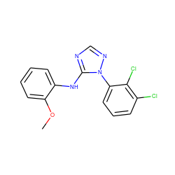 COc1ccccc1Nc1ncnn1-c1cccc(Cl)c1Cl ZINC000029126459