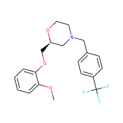 COc1ccccc1OC[C@@H]1CN(Cc2ccc(C(F)(F)F)cc2)CCO1 ZINC000013579727