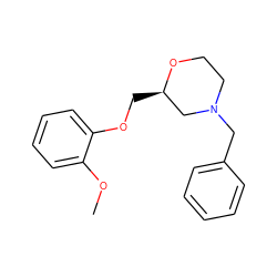 COc1ccccc1OC[C@@H]1CN(Cc2ccccc2)CCO1 ZINC000013579590