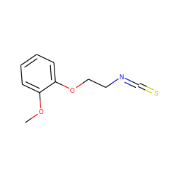 COc1ccccc1OCCN=C=S ZINC000008729612