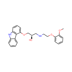 COc1ccccc1OCCNC[C@@H](O)COc1cccc2[nH]c3ccccc3c12 ZINC000001530580