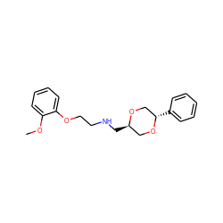 COc1ccccc1OCCNC[C@@H]1CO[C@@H](c2ccccc2)CO1 ZINC000040430081