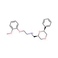 COc1ccccc1OCCNC[C@@H]1COC[C@H](c2ccccc2)O1 ZINC000040836040