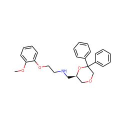 COc1ccccc1OCCNC[C@@H]1COCC(c2ccccc2)(c2ccccc2)O1 ZINC000040955101