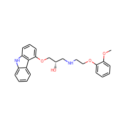 COc1ccccc1OCCNC[C@H](O)COc1cccc2[nH]c3ccccc3c12 ZINC000001530579