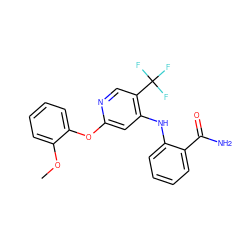 COc1ccccc1Oc1cc(Nc2ccccc2C(N)=O)c(C(F)(F)F)cn1 ZINC000073167587