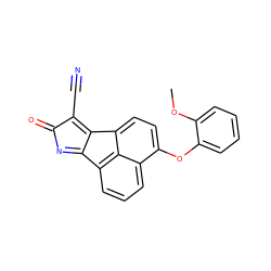 COc1ccccc1Oc1ccc2c3c(C#N)c(=O)nc-3c3cccc1c32 ZINC000072180576