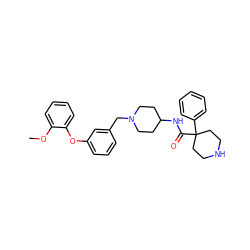 COc1ccccc1Oc1cccc(CN2CCC(NC(=O)C3(c4ccccc4)CCNCC3)CC2)c1 ZINC000013686227