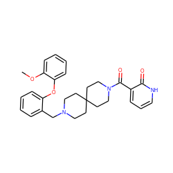 COc1ccccc1Oc1ccccc1CN1CCC2(CC1)CCN(C(=O)c1ccc[nH]c1=O)CC2 ZINC000043132640