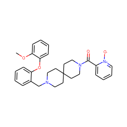 COc1ccccc1Oc1ccccc1CN1CCC2(CC1)CCN(C(=O)c1cccc[n+]1[O-])CC2 ZINC000029133609