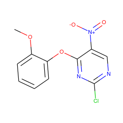 COc1ccccc1Oc1nc(Cl)ncc1[N+](=O)[O-] ZINC000234896988