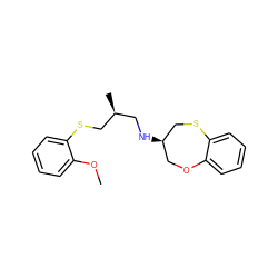 COc1ccccc1SC[C@@H](C)CN[C@@H]1COc2ccccc2SC1 ZINC000035826065