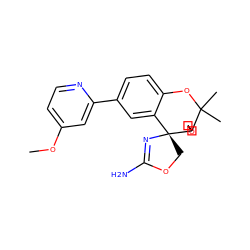 COc1ccnc(-c2ccc3c(c2)[C@]2(COC(N)=N2)C2(COC2)C(C)(C)O3)c1 ZINC000218010291
