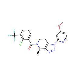 COc1ccnc(-n2nnc3c2CCN(C(=O)c2cccc(C(F)(F)F)c2Cl)[C@@H]3C)c1 ZINC000225970447