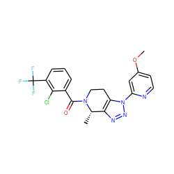 COc1ccnc(-n2nnc3c2CCN(C(=O)c2cccc(C(F)(F)F)c2Cl)[C@H]3C)c1 ZINC000225970464